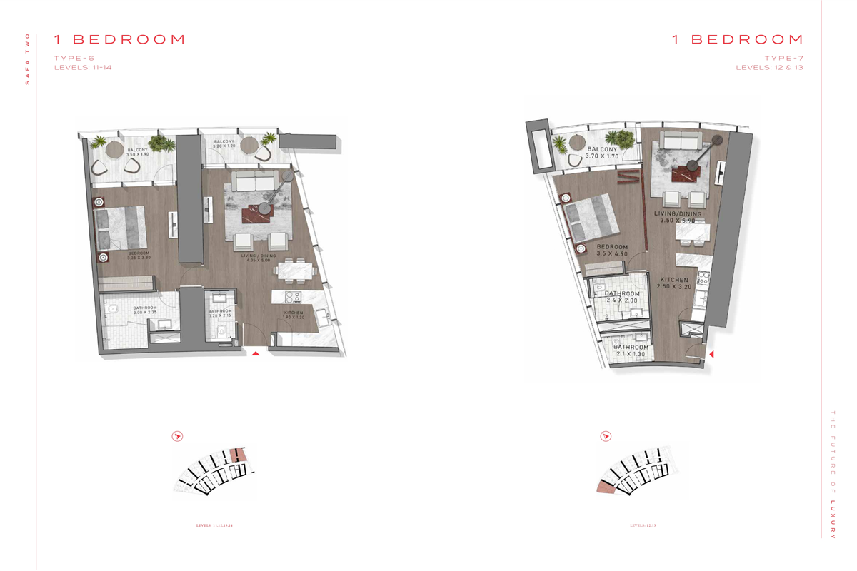 1 Bed Type 6 & 7